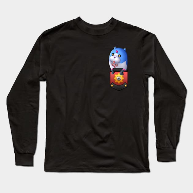 Pocket Meow Wow Long Sleeve T-Shirt by Haelyonn